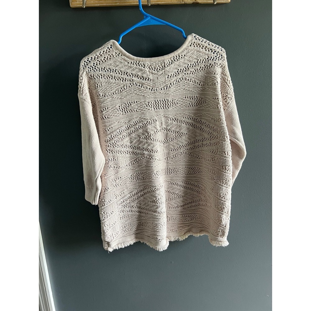 American Eagle Outfitters Knit Sweater Pullover Fringe Hem Boho Large - Picture 4 of 4